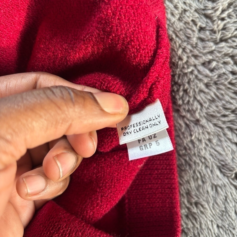 St John Collection By Marie Red Santana Knit Crop Hi Rise Pants - Picture 9 of 10